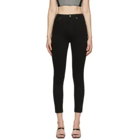 AGOLDE Black Roxanne Super High Rise Skinny Jeans