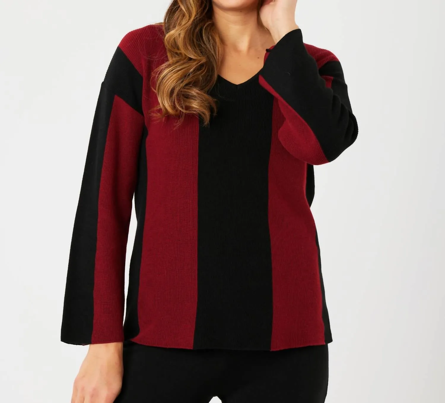 Angel Apparel - V-Neck Ribbed Sweater