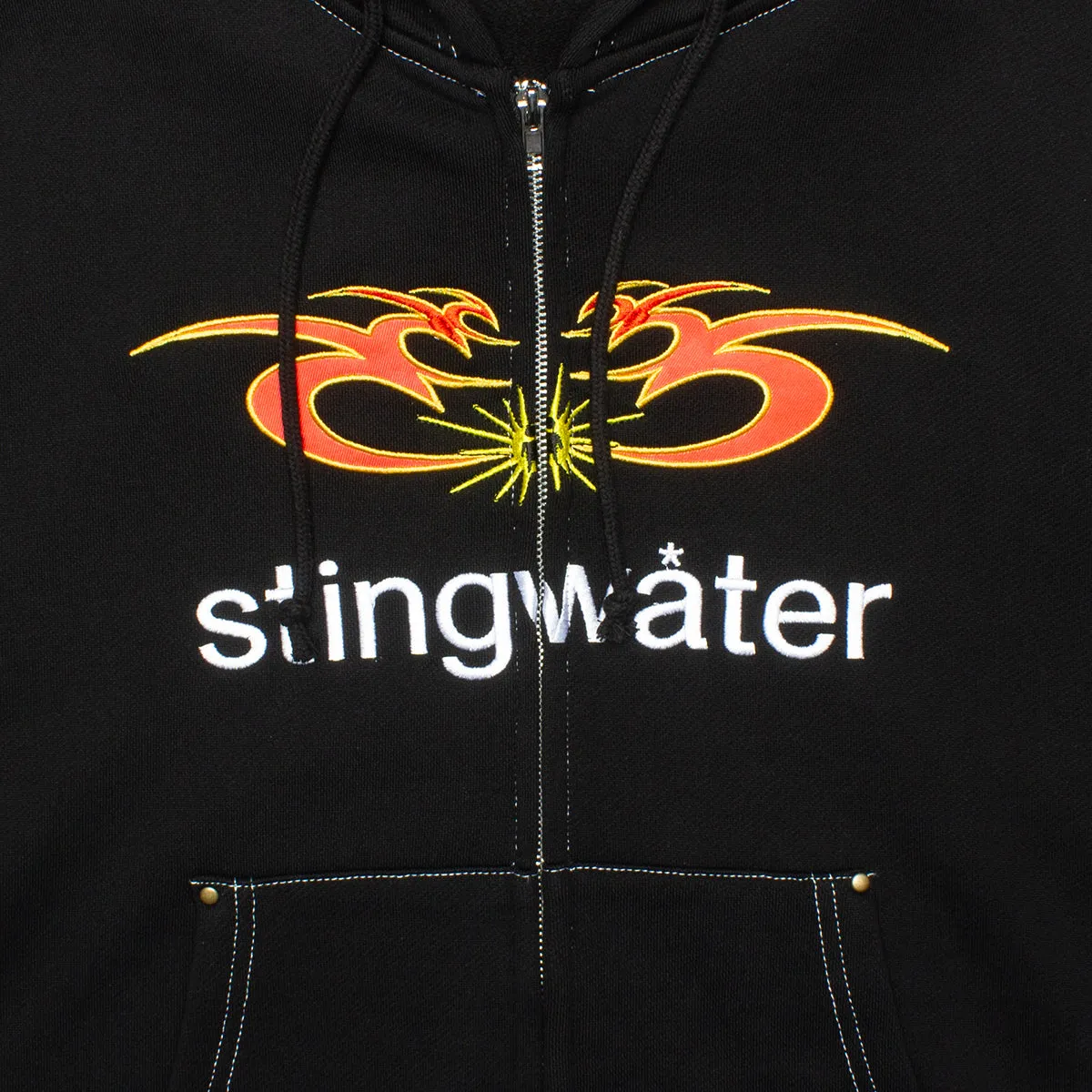 Big Moses Contrast Zip-Up Hoodie