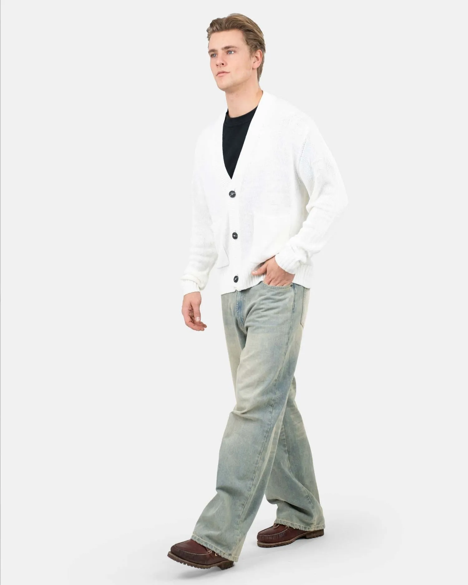 Cardigan With Pockets Hvid