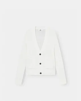 Cardigan With Pockets Hvid