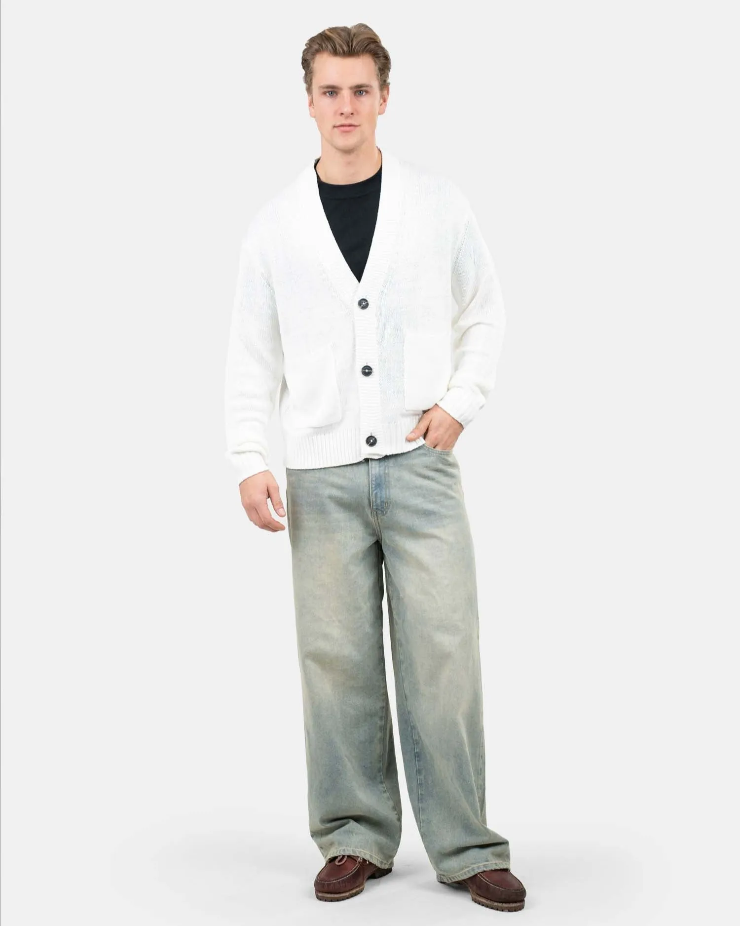 Cardigan With Pockets Hvid