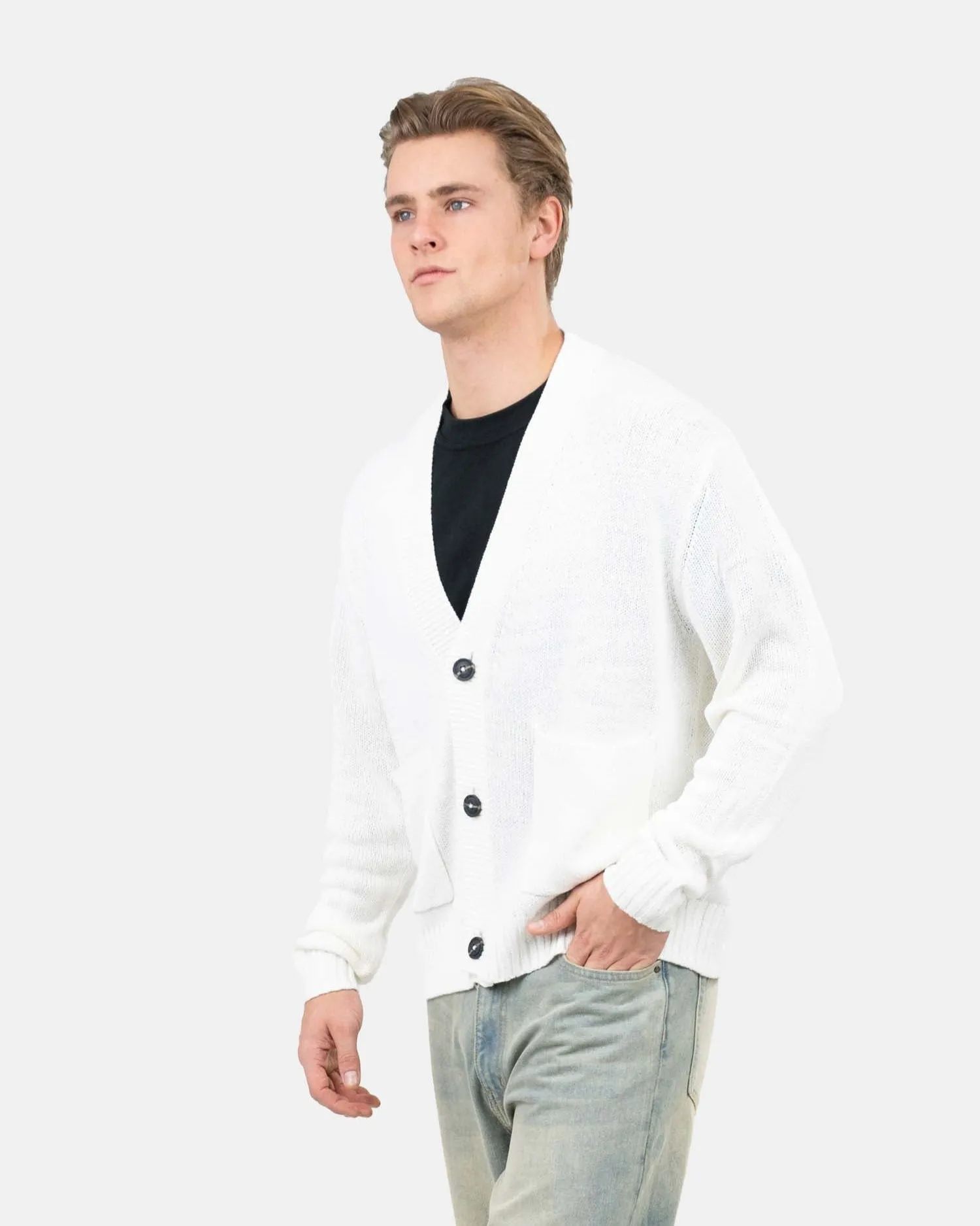 Cardigan With Pockets Hvid