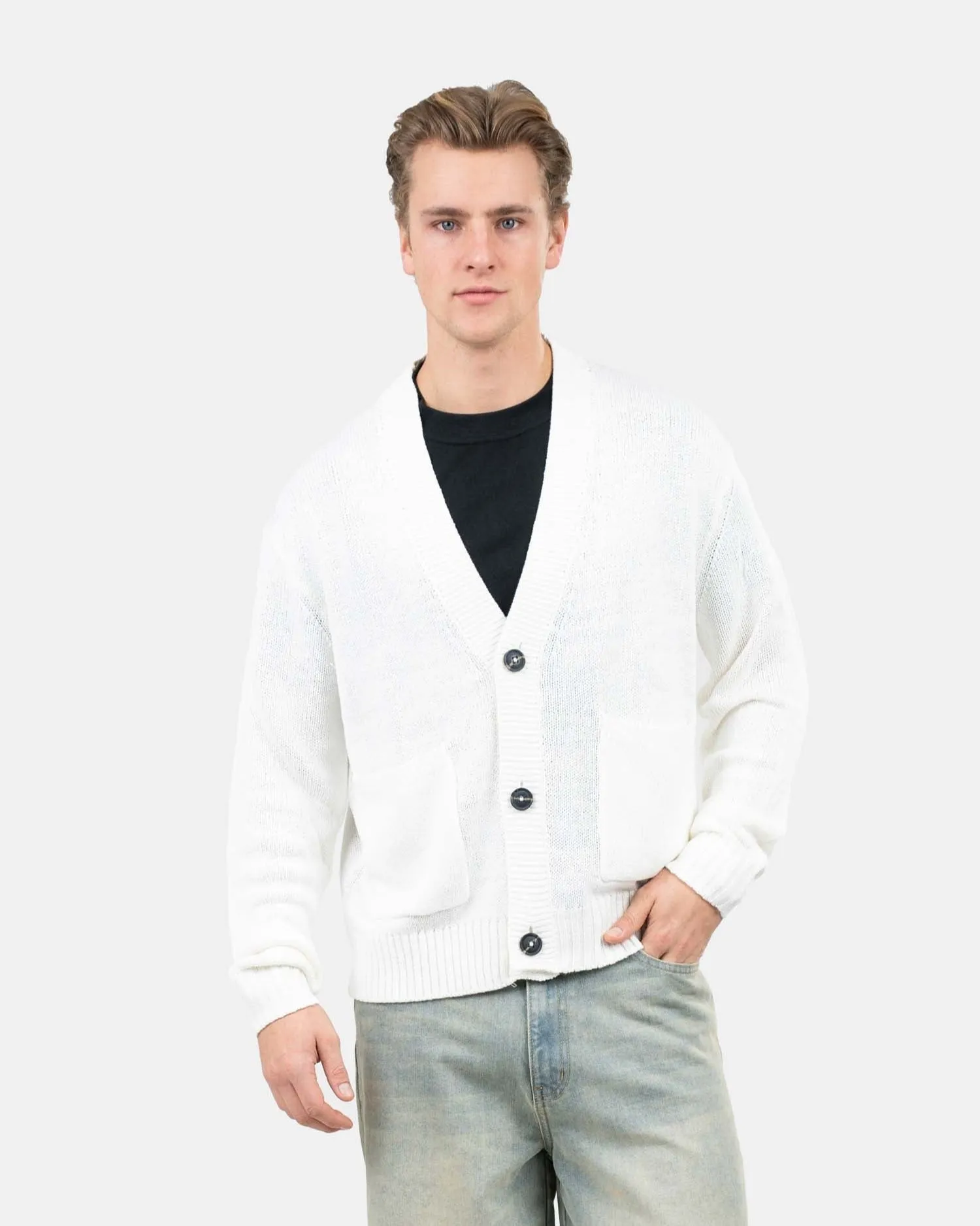 Cardigan With Pockets Hvid