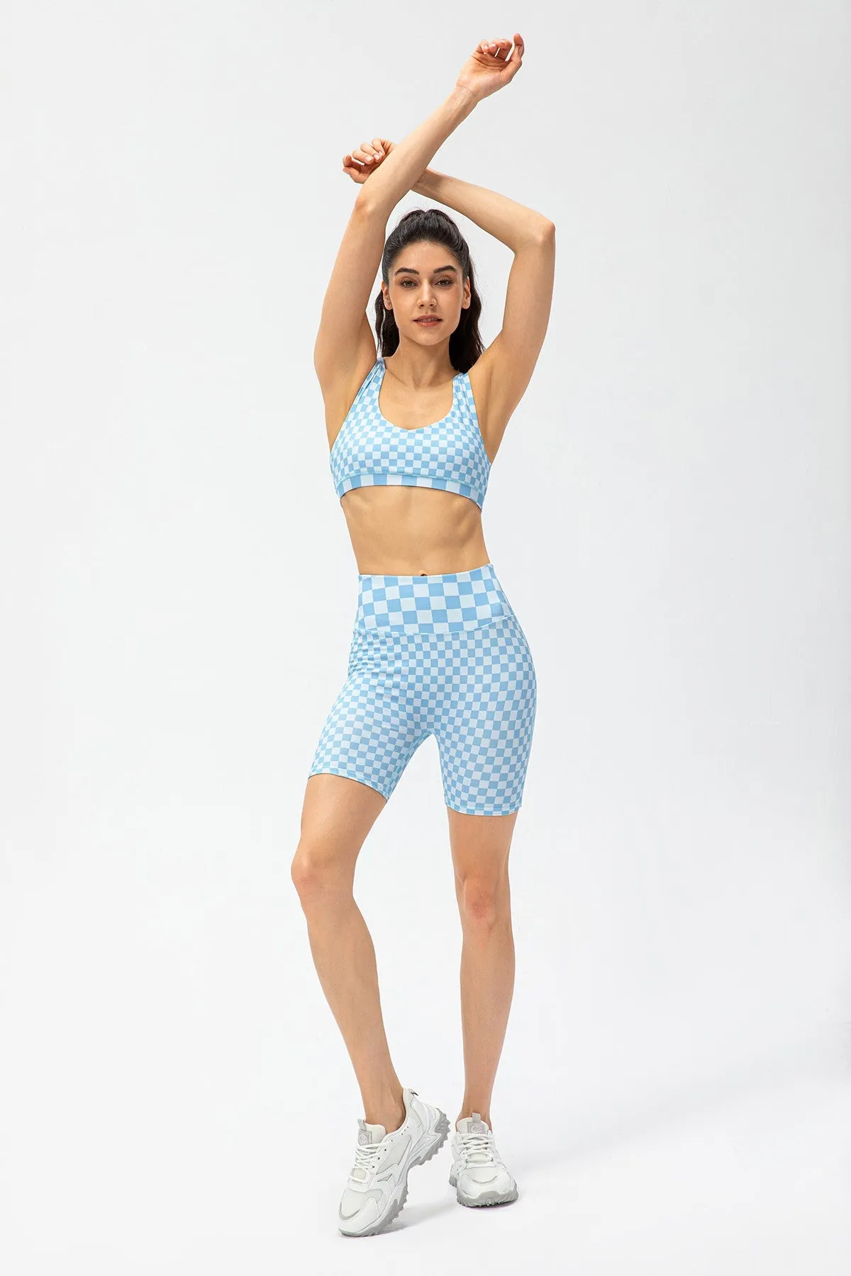 Checkerboard Sports Bras Light Support