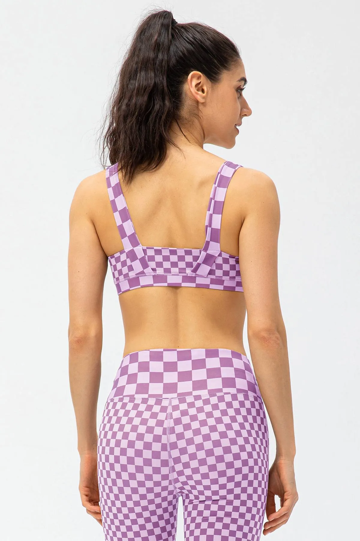Checkerboard Sports Bras Light Support
