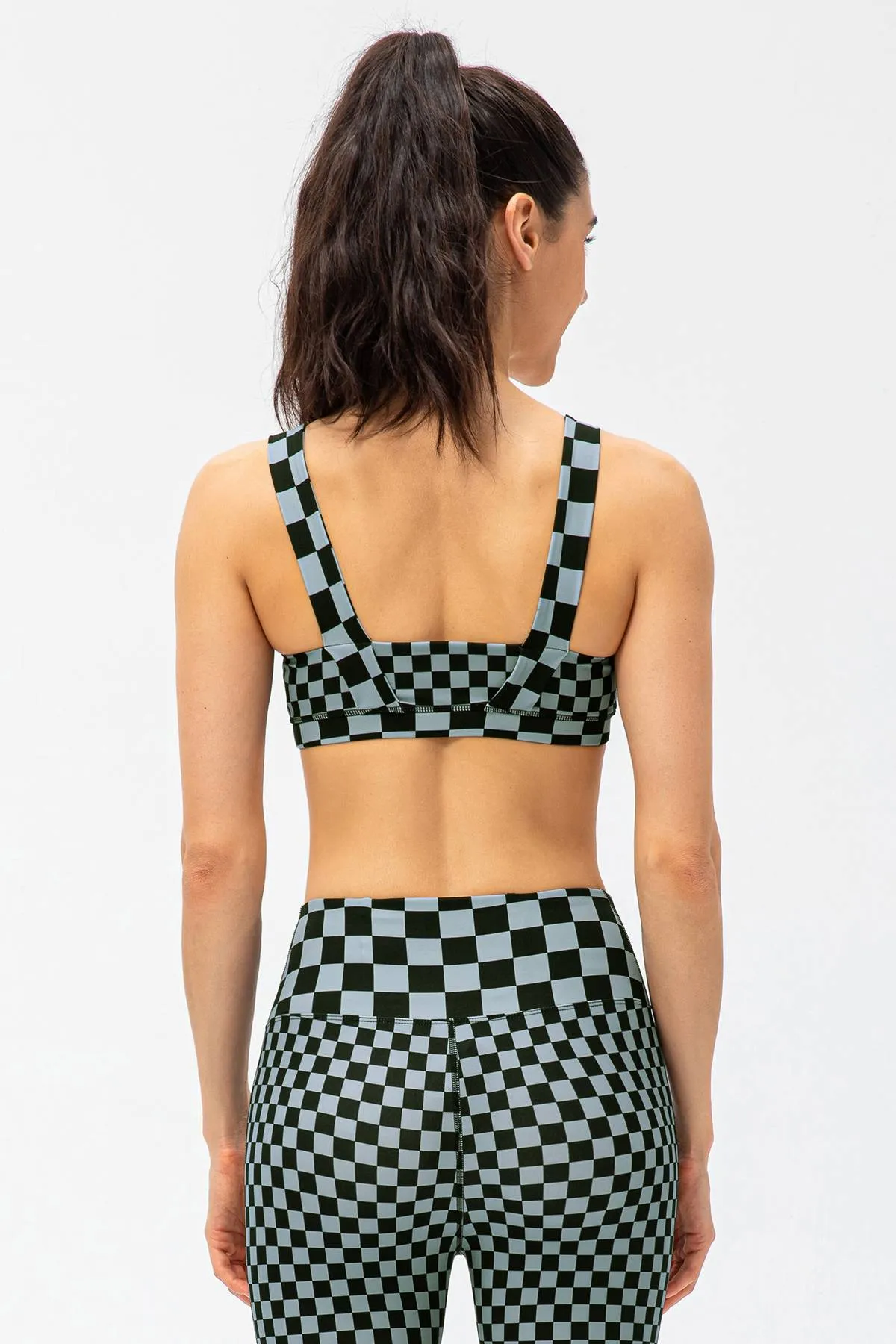 Checkerboard Sports Bras Light Support