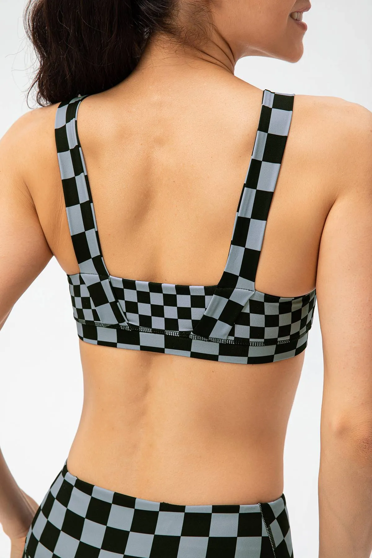 Checkerboard Sports Bras Light Support