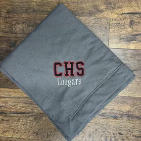 Custom Varsity Stadium Blanket with School Initials & Mascot