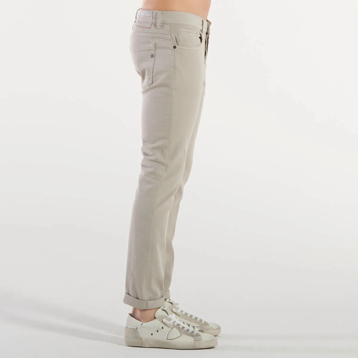 Dondup jeans george denim beige elasticizzato