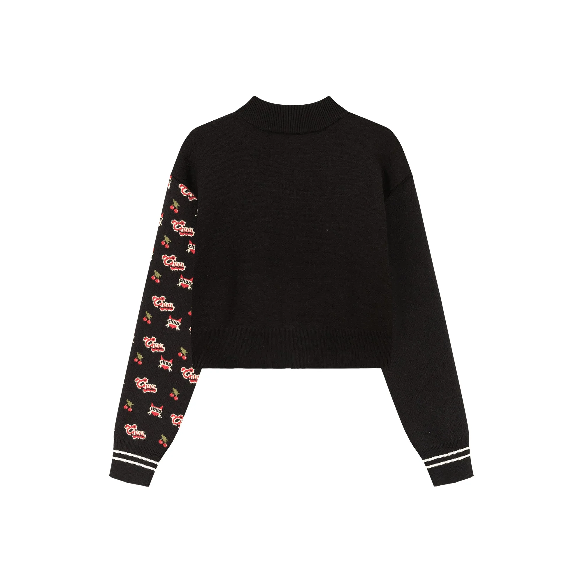 Double Printed Zip-Up Cardigan