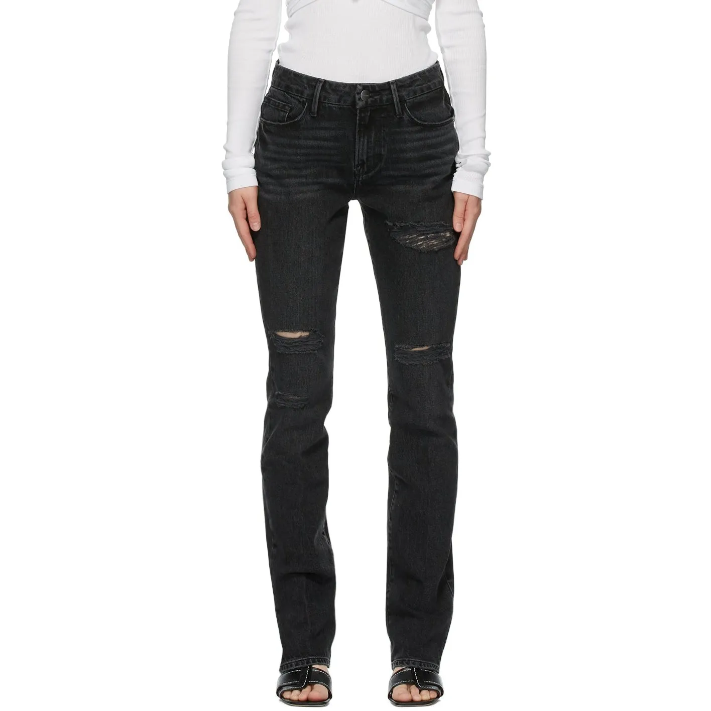 Frame Black 'Le Mini Boot' Jeans