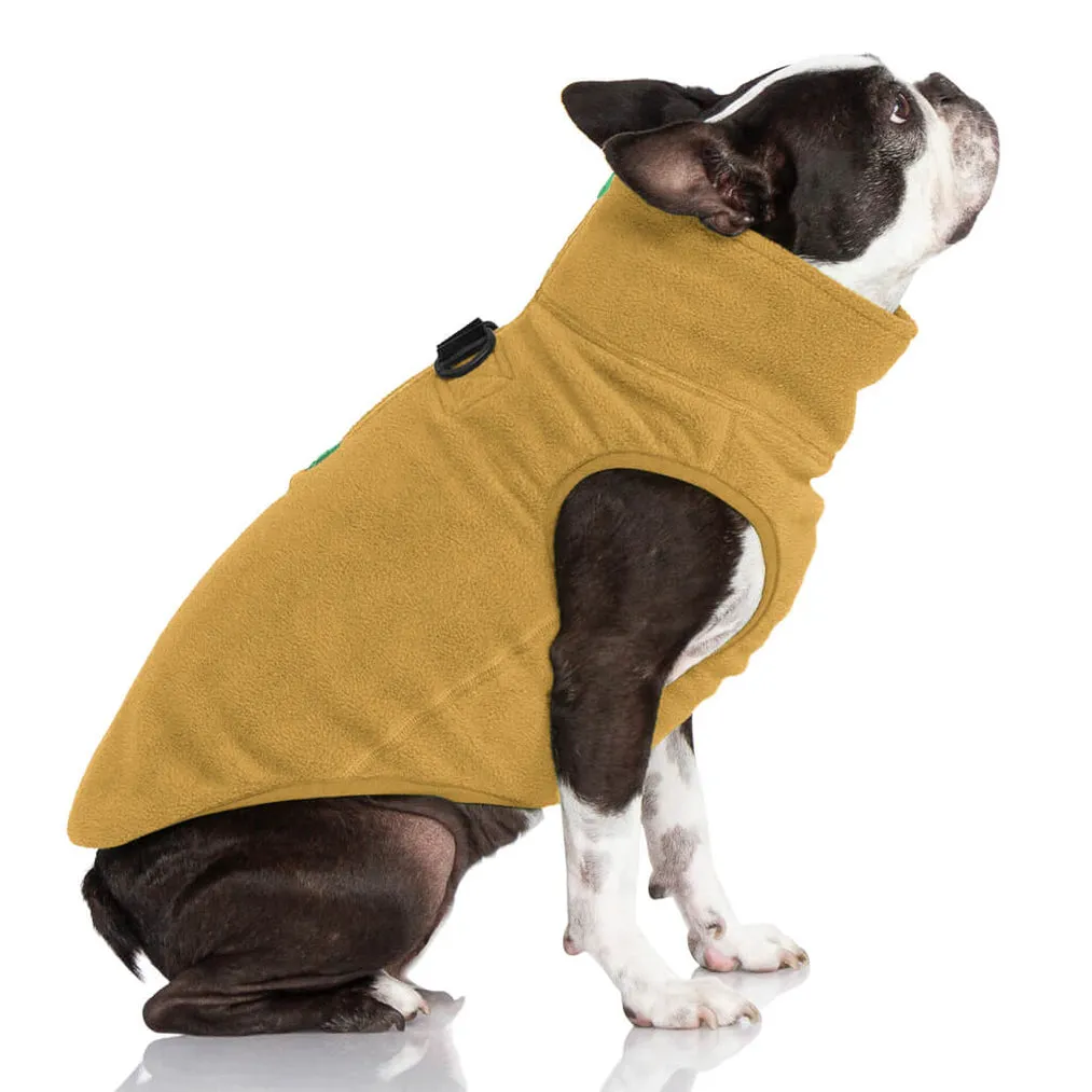 half zip-up fleece vest - sand 1 xs left