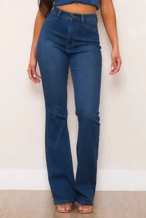 High-Rise Faux Front Pocket Bootcut Jeans