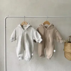Hooded everyday zip up jumpsuit