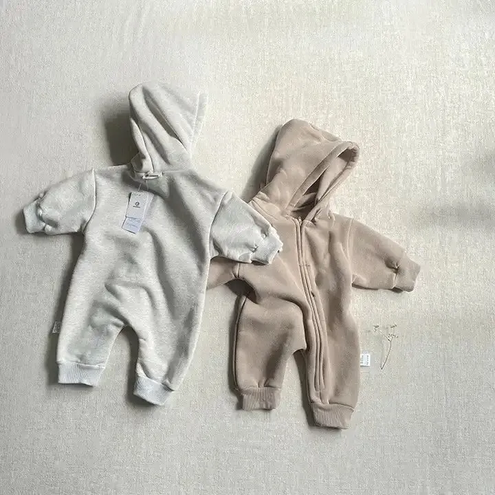 Hooded everyday zip up jumpsuit