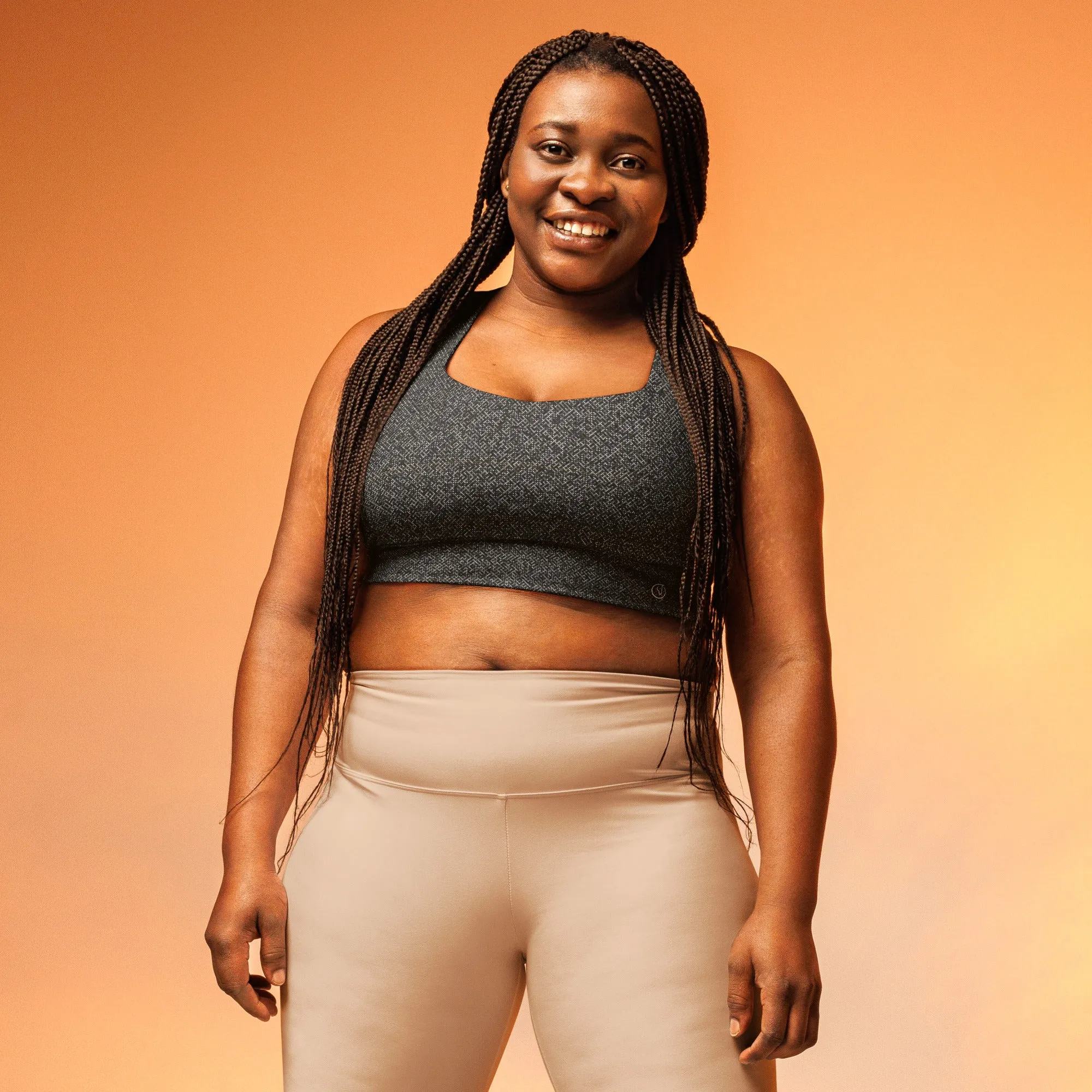 Humble Sportswear™ Pattens Grey Compression Sports Bra