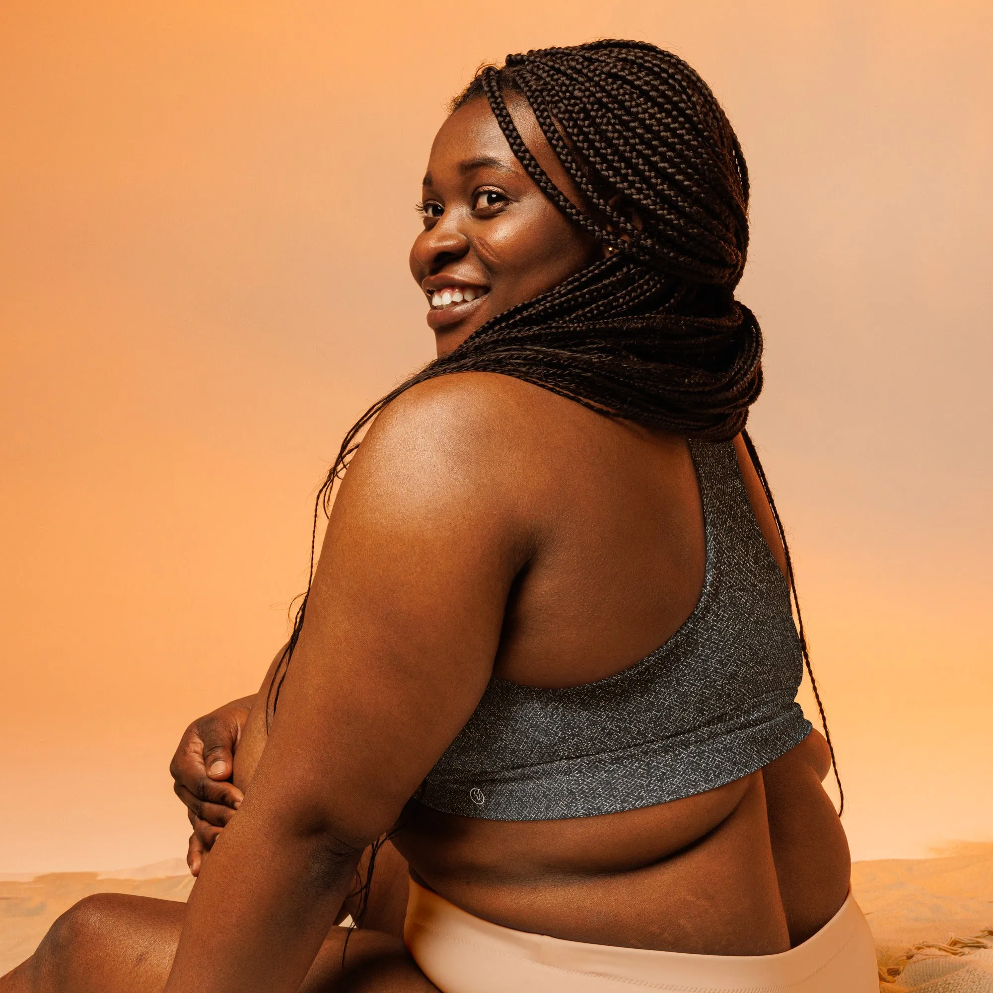 Humble Sportswear™ Pattens Grey Compression Sports Bra