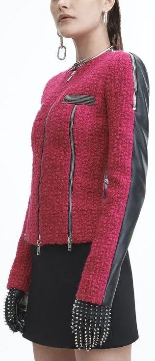 Hybrid Zip Moto Jacket