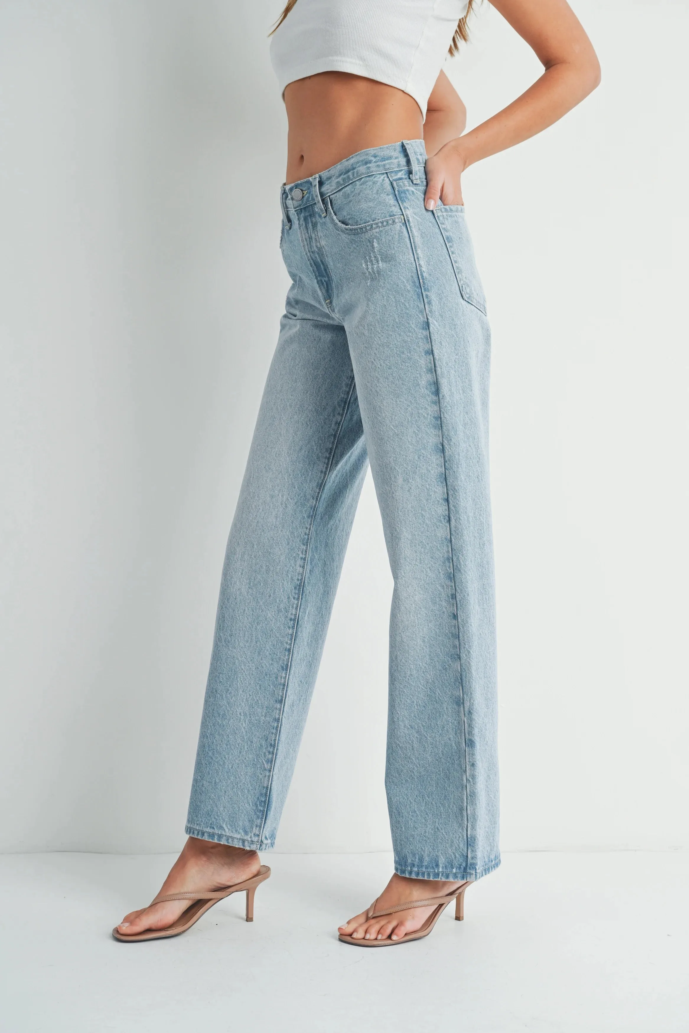 Just Black Relaxed Straight Jeans