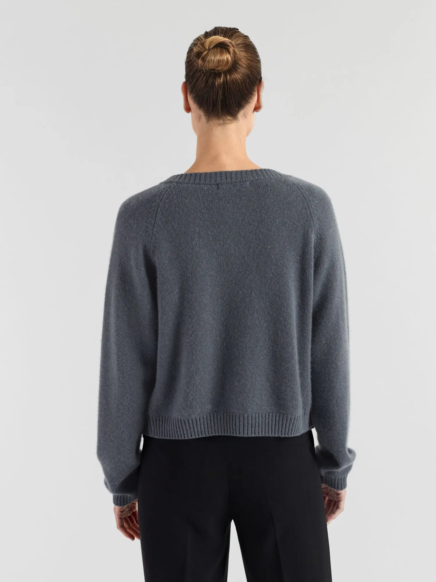 Kashmircardigan "Randi" - Blue fog