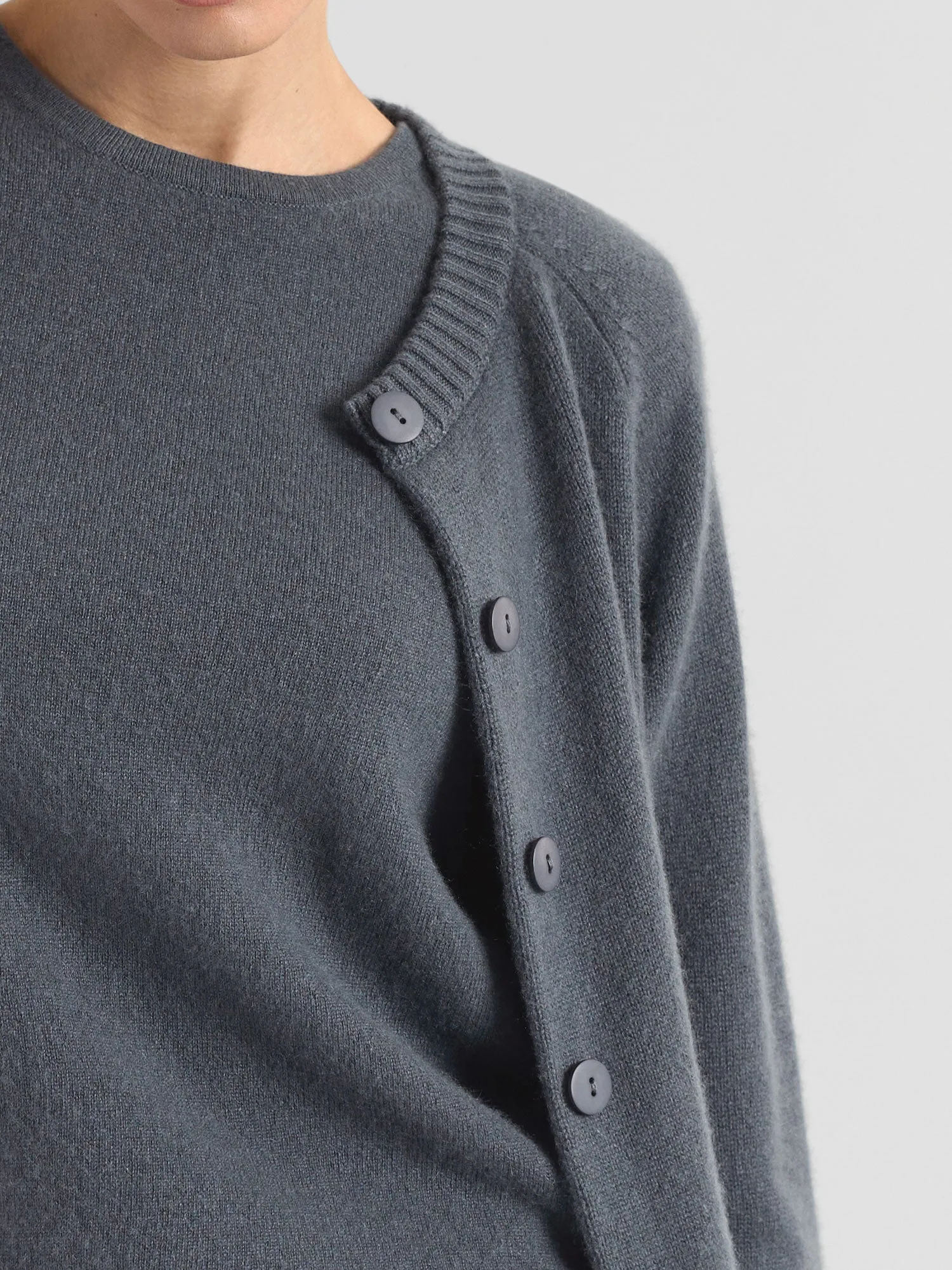 Kashmircardigan "Randi" - Blue fog