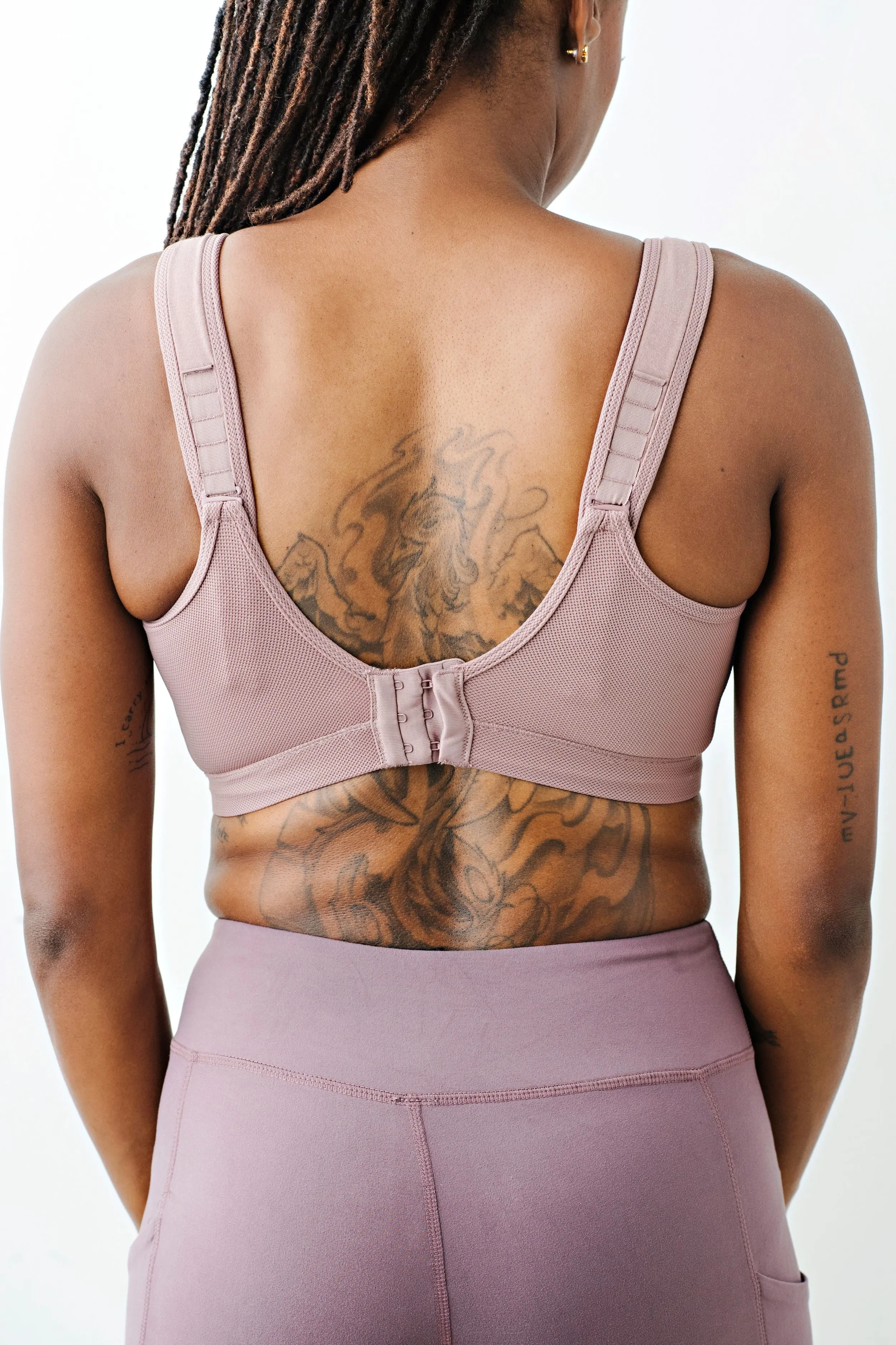 Lindsey Cotton Stretch Convertible Sports Bra in Gray