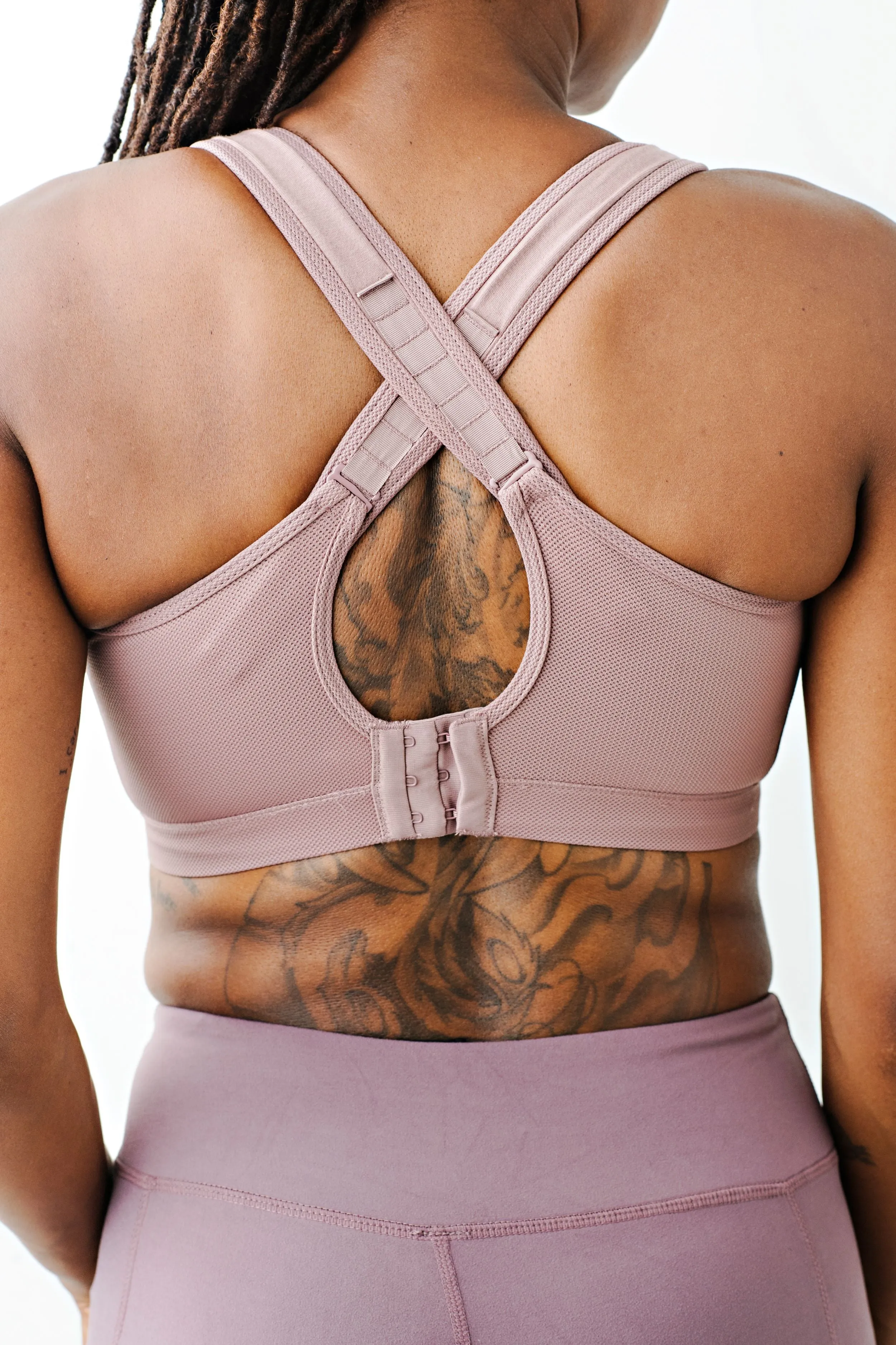 Lindsey Cotton Stretch Convertible Sports Bra in Gray