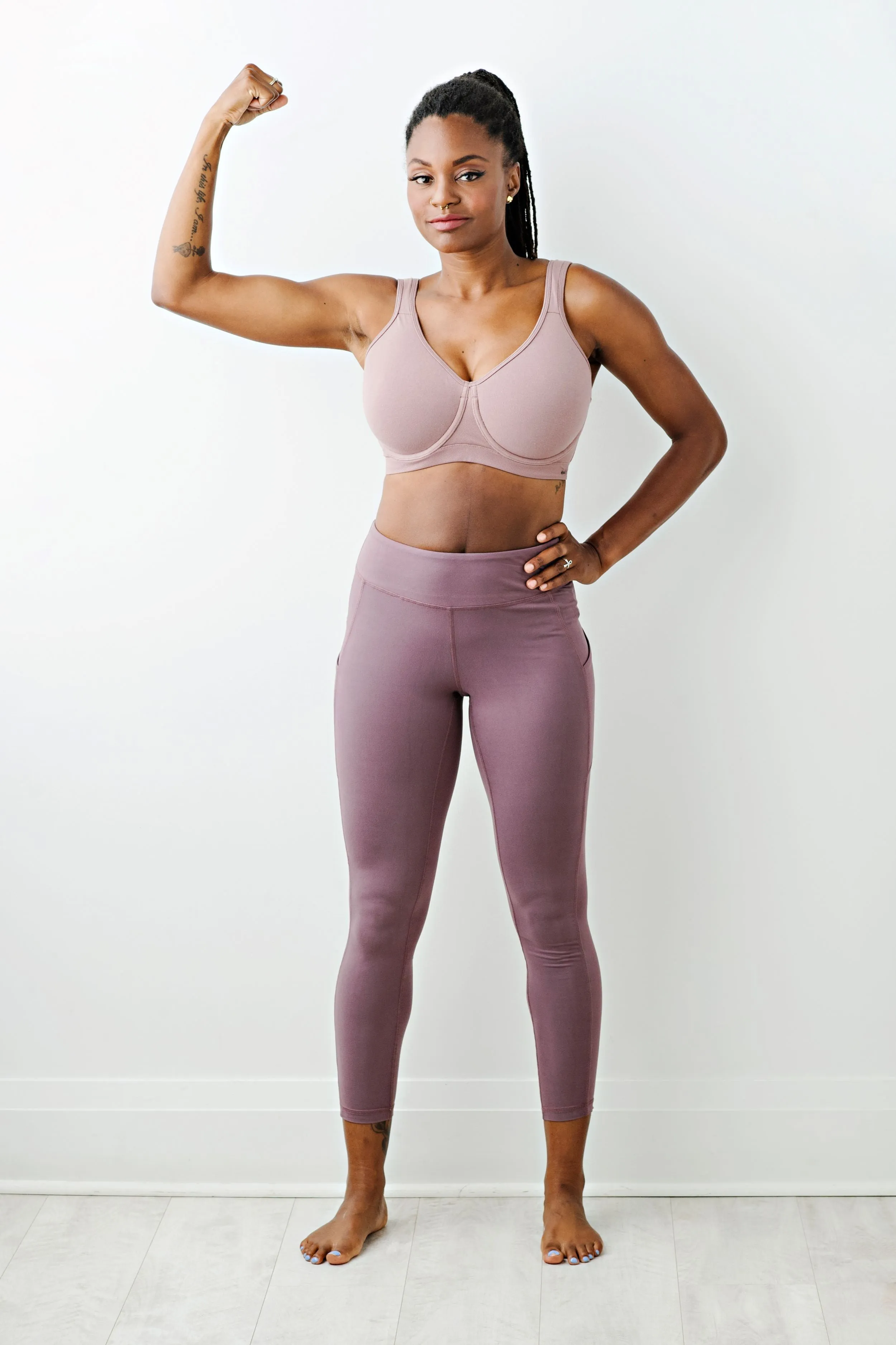 Lindsey Cotton Stretch Convertible Sports Bra in Gray