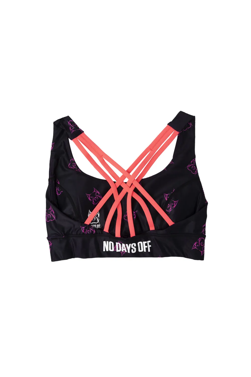 NEON PINK PITBULL STRAP BRA
