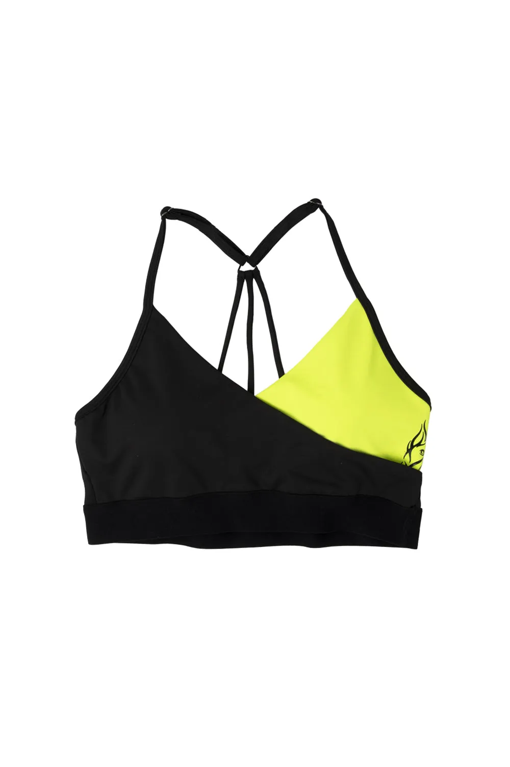 NEON YELLOW SPORTS BRA