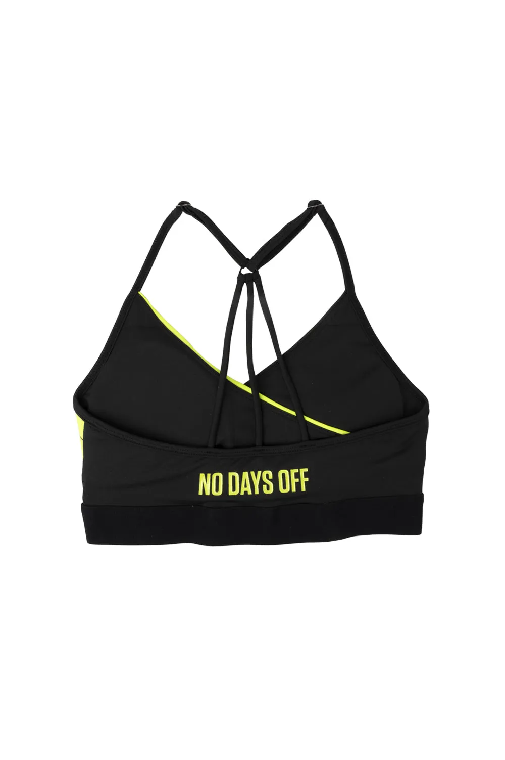 NEON YELLOW SPORTS BRA