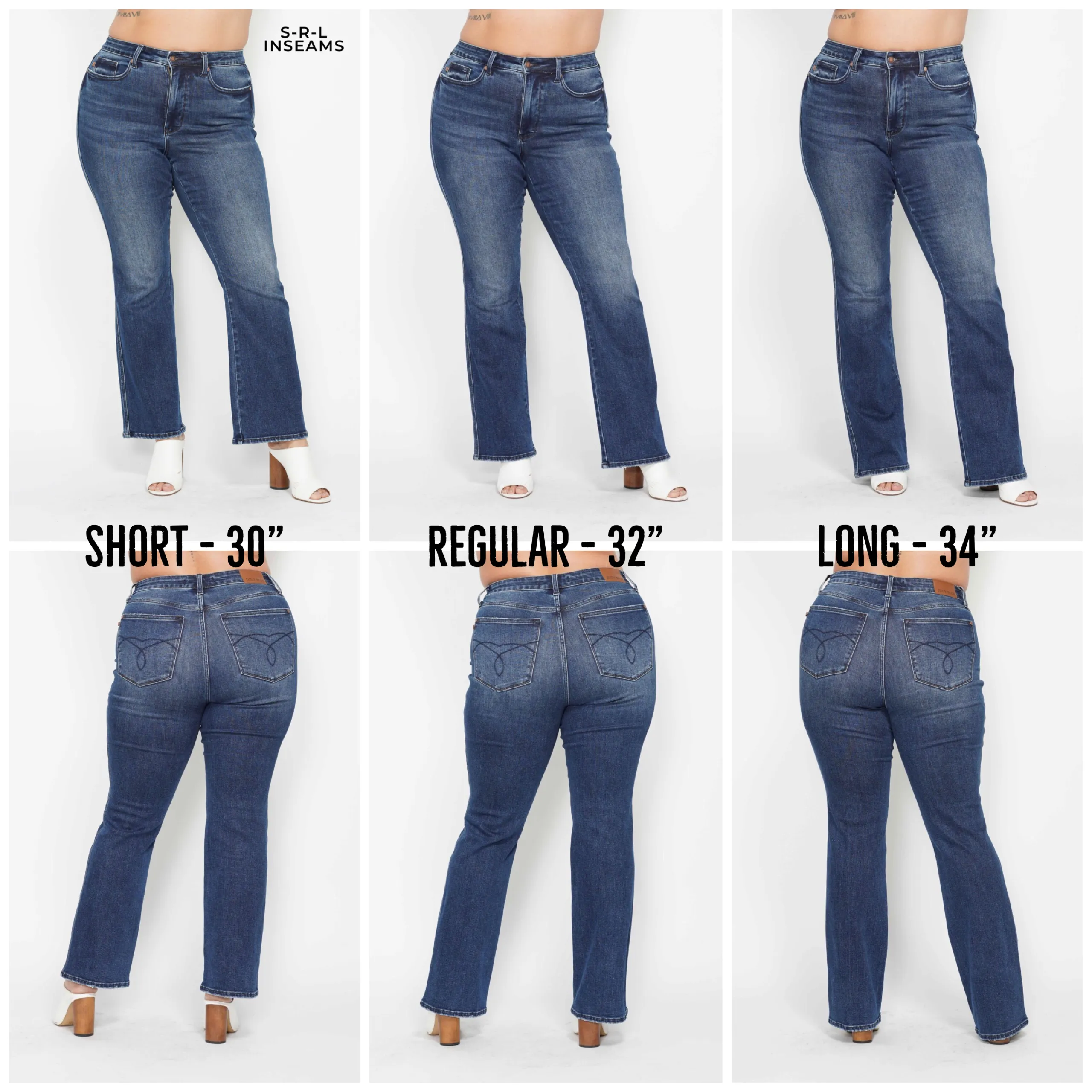 PreOrder - Judy Blue High Waist Tummy Control Embroidered Back Pocket Bootcut Jeans - AVAILABLE IN 3 LENGTHS