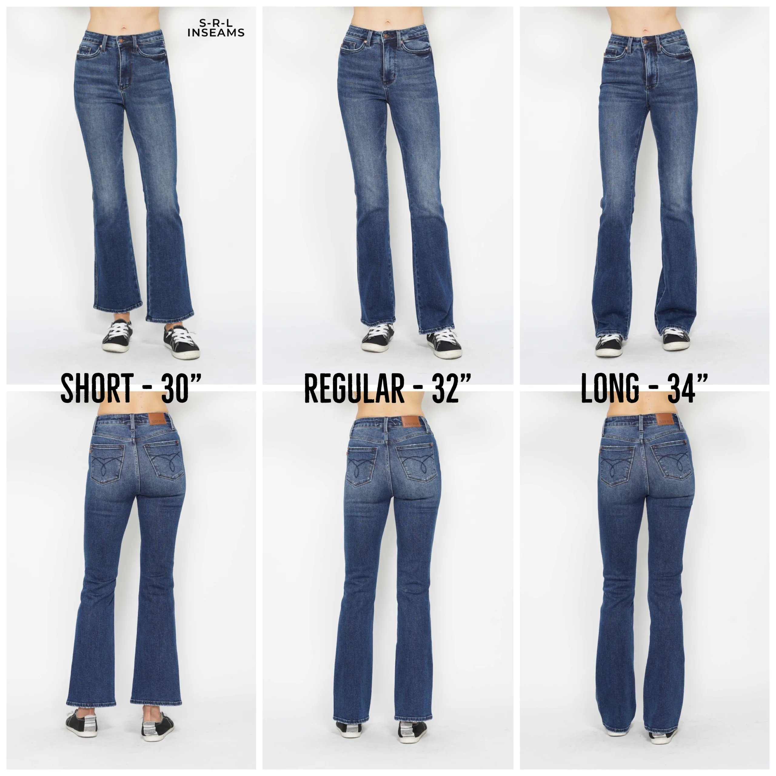 PreOrder - Judy Blue High Waist Tummy Control Embroidered Back Pocket Bootcut Jeans - AVAILABLE IN 3 LENGTHS