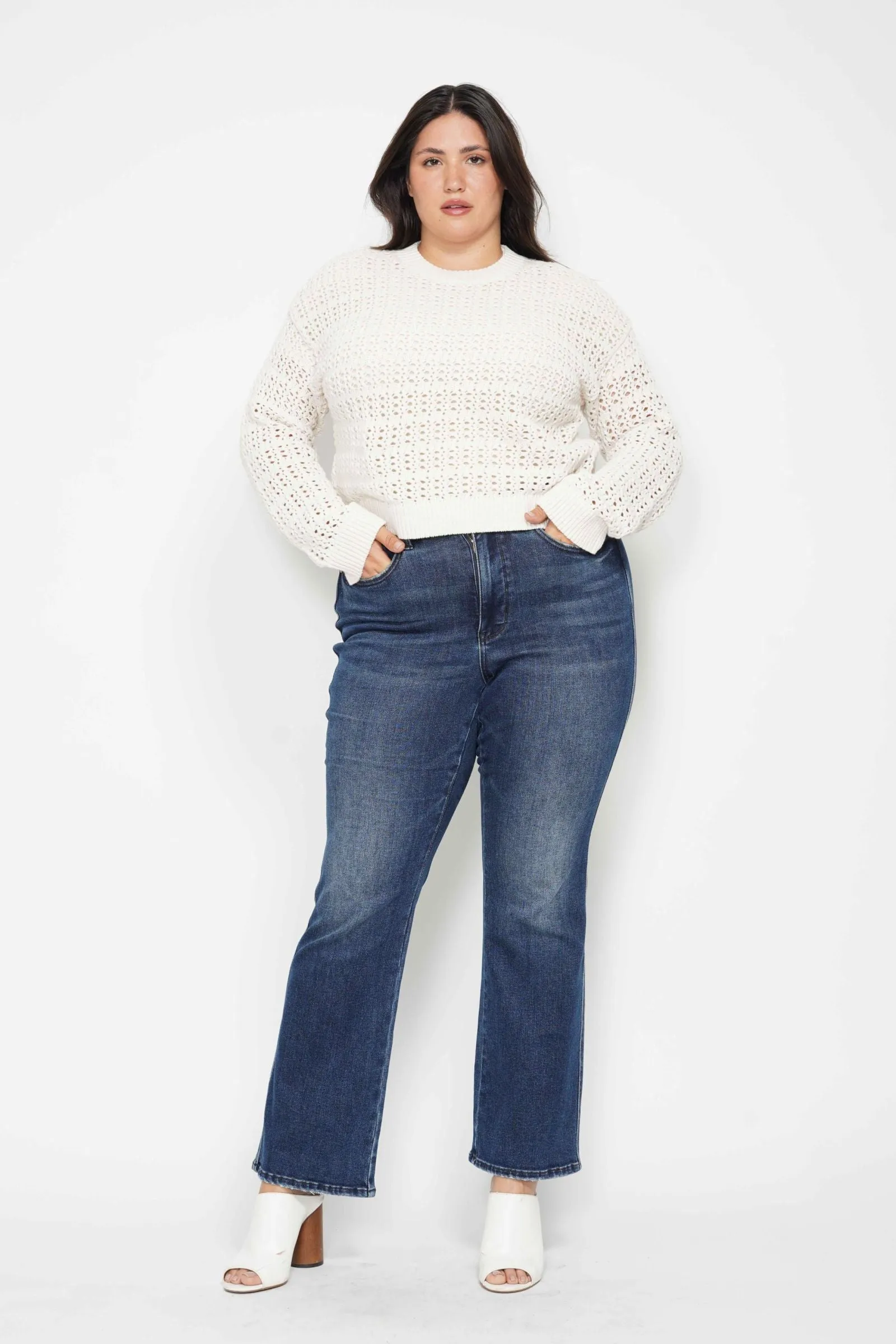 PreOrder - Judy Blue High Waist Tummy Control Embroidered Back Pocket Bootcut Jeans - AVAILABLE IN 3 LENGTHS