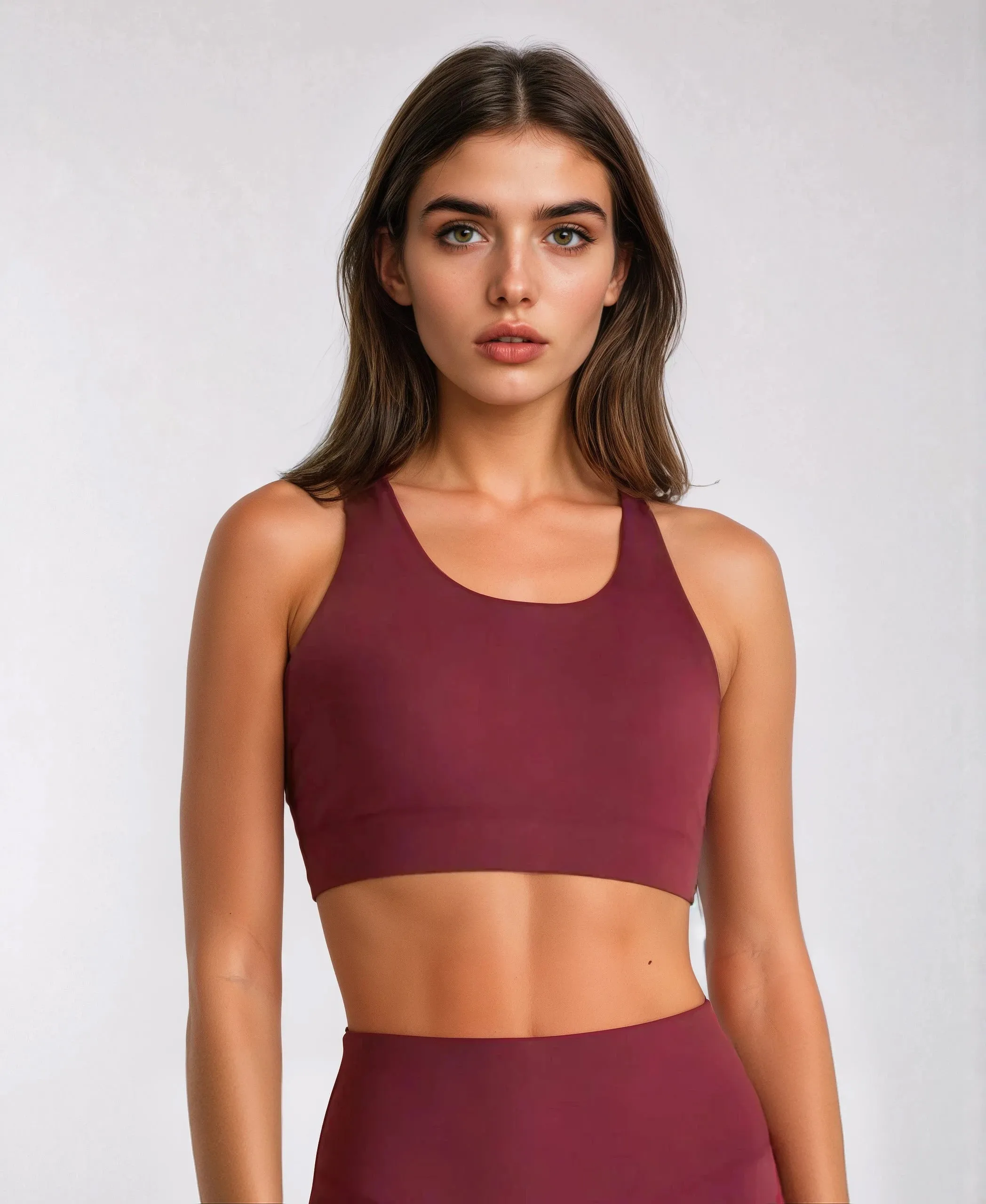 Setis Strappy Sports Bra - Burgundy