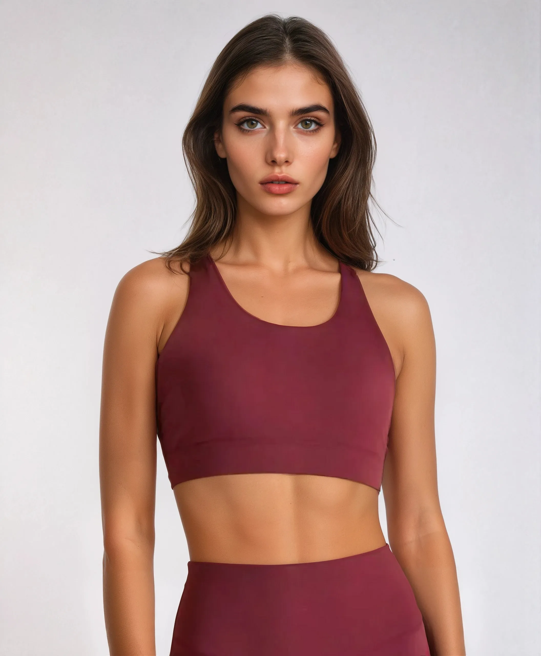 Setis Strappy Sports Bra - Burgundy