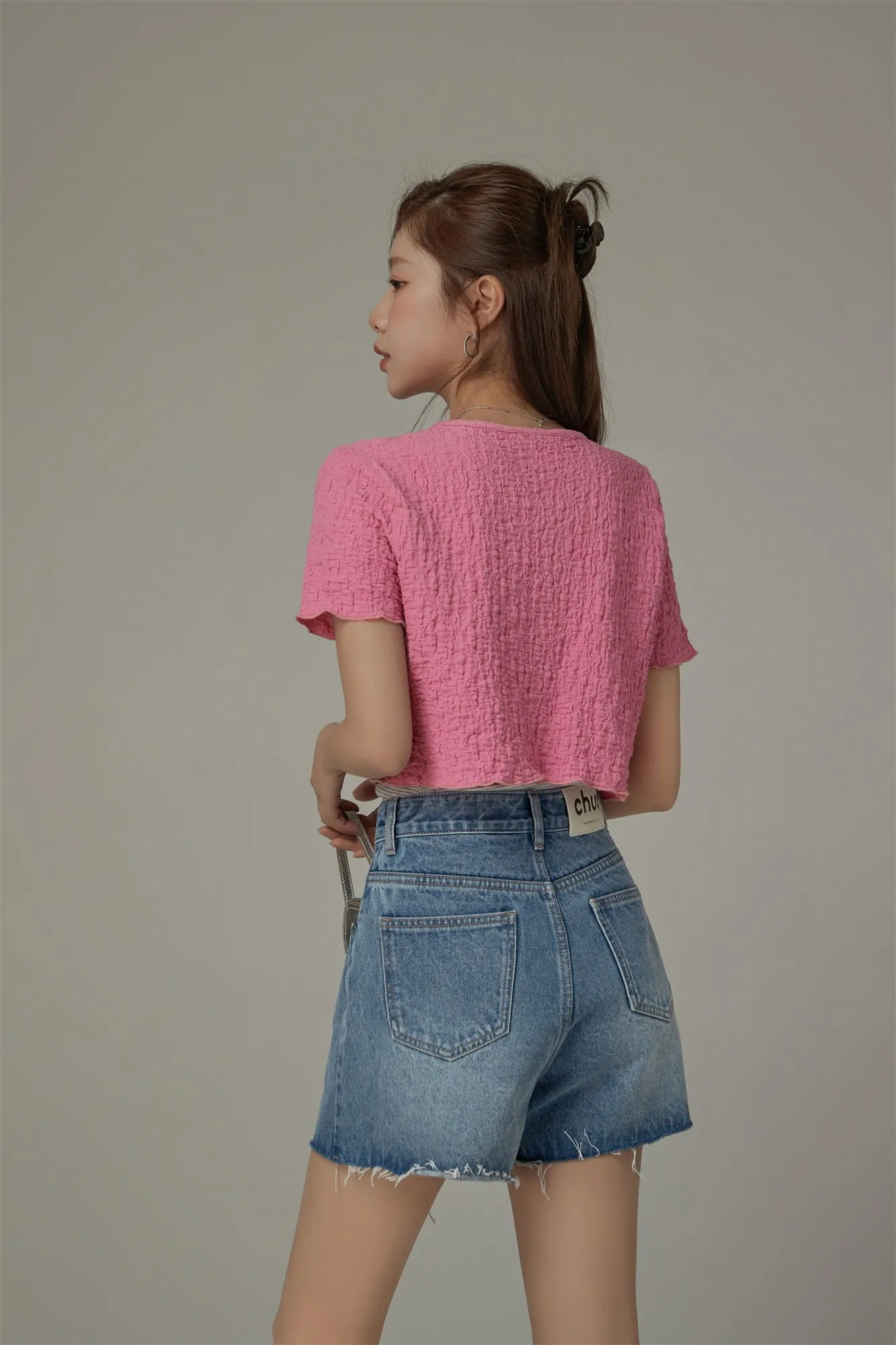 Shirred Ribbon Cardigan