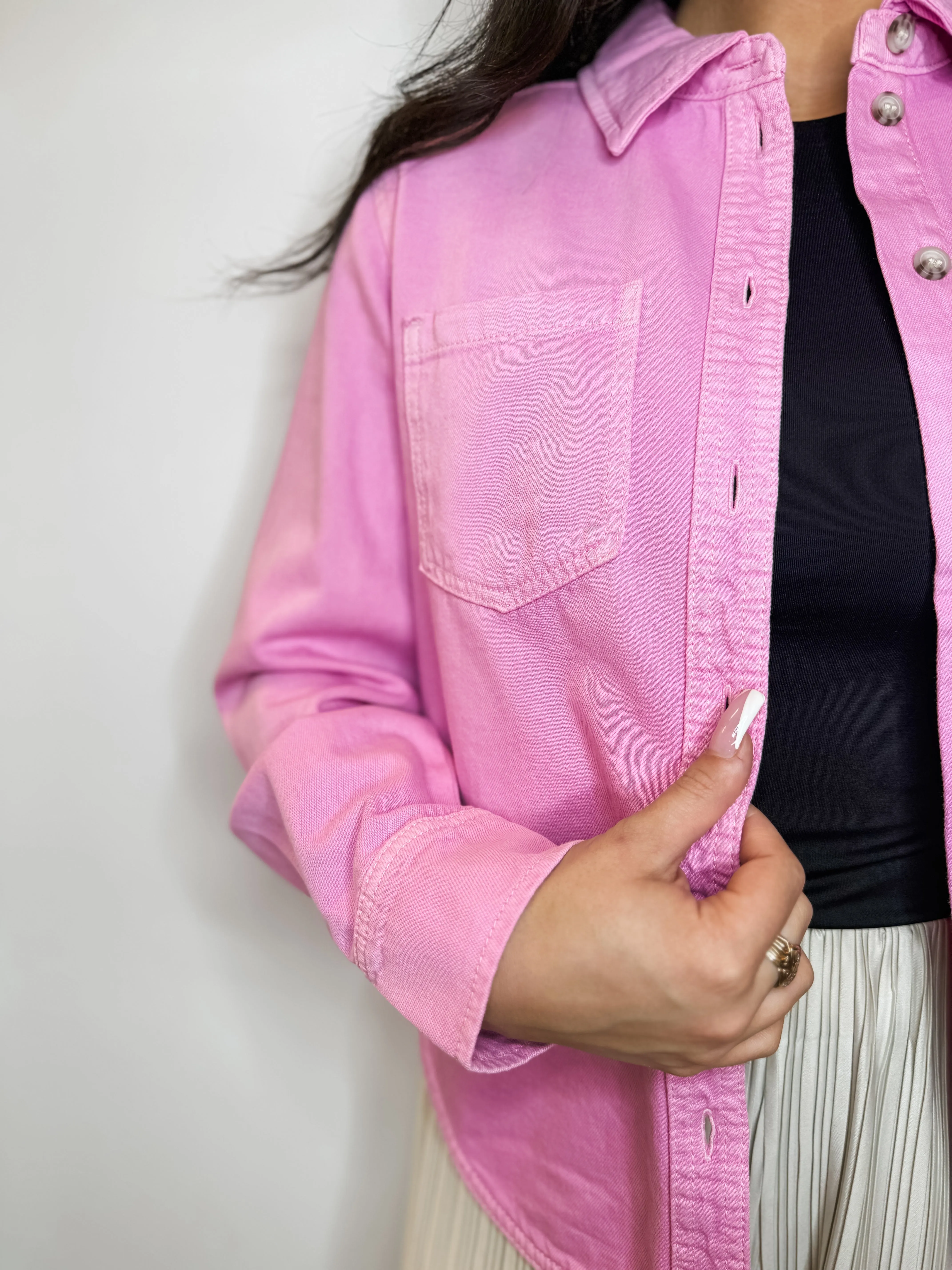 Silla Denim Shirt - Pink