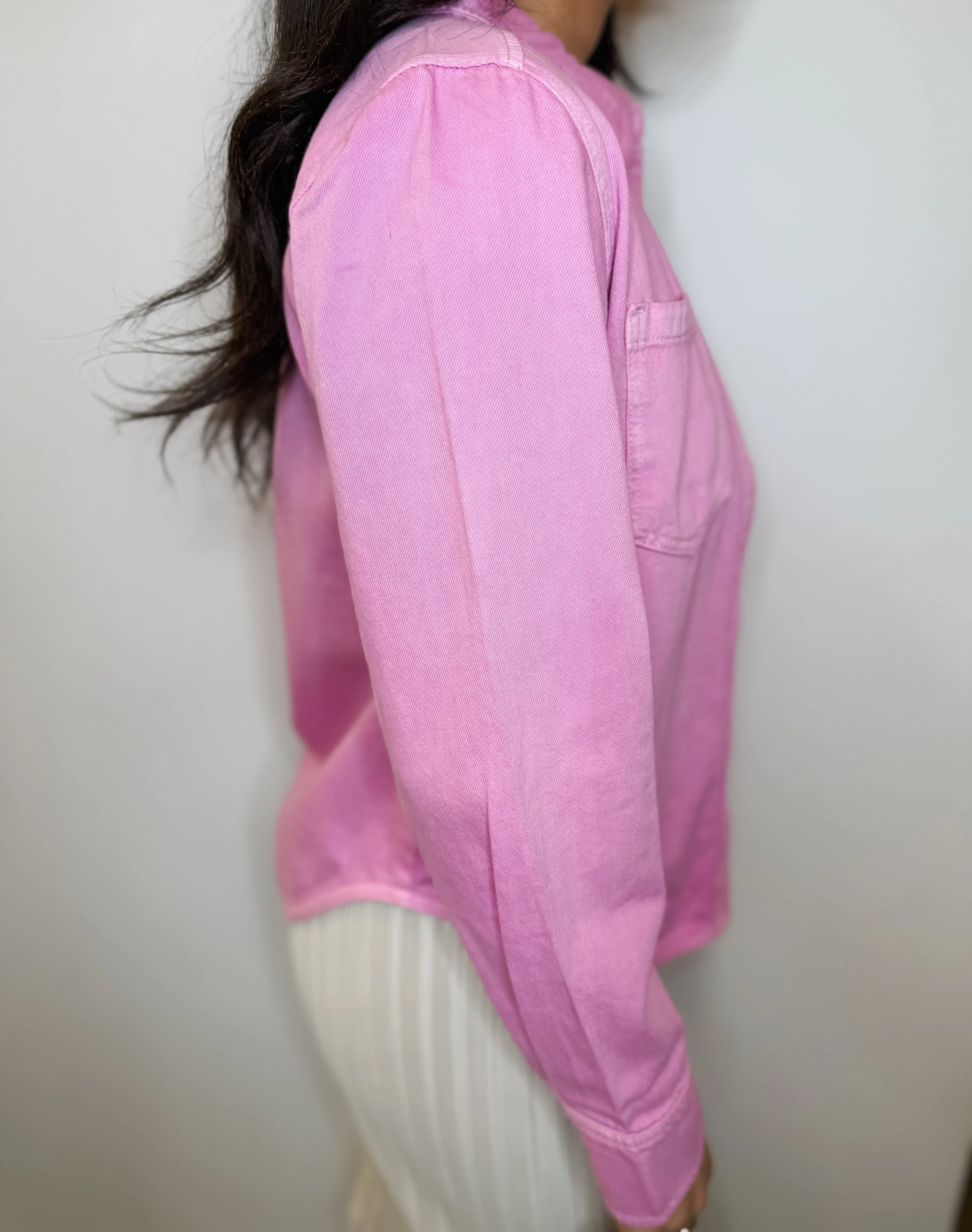 Silla Denim Shirt - Pink