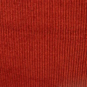 Solid Lurex Rib Knit - SICILY - Rust