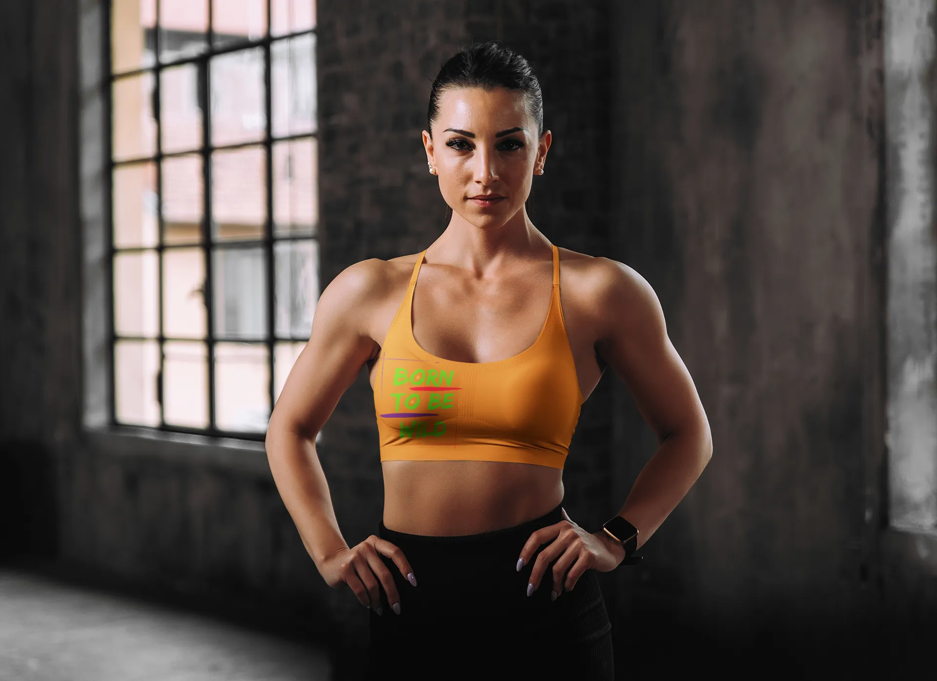 Sports Bra (Born to Be Wild) Orange