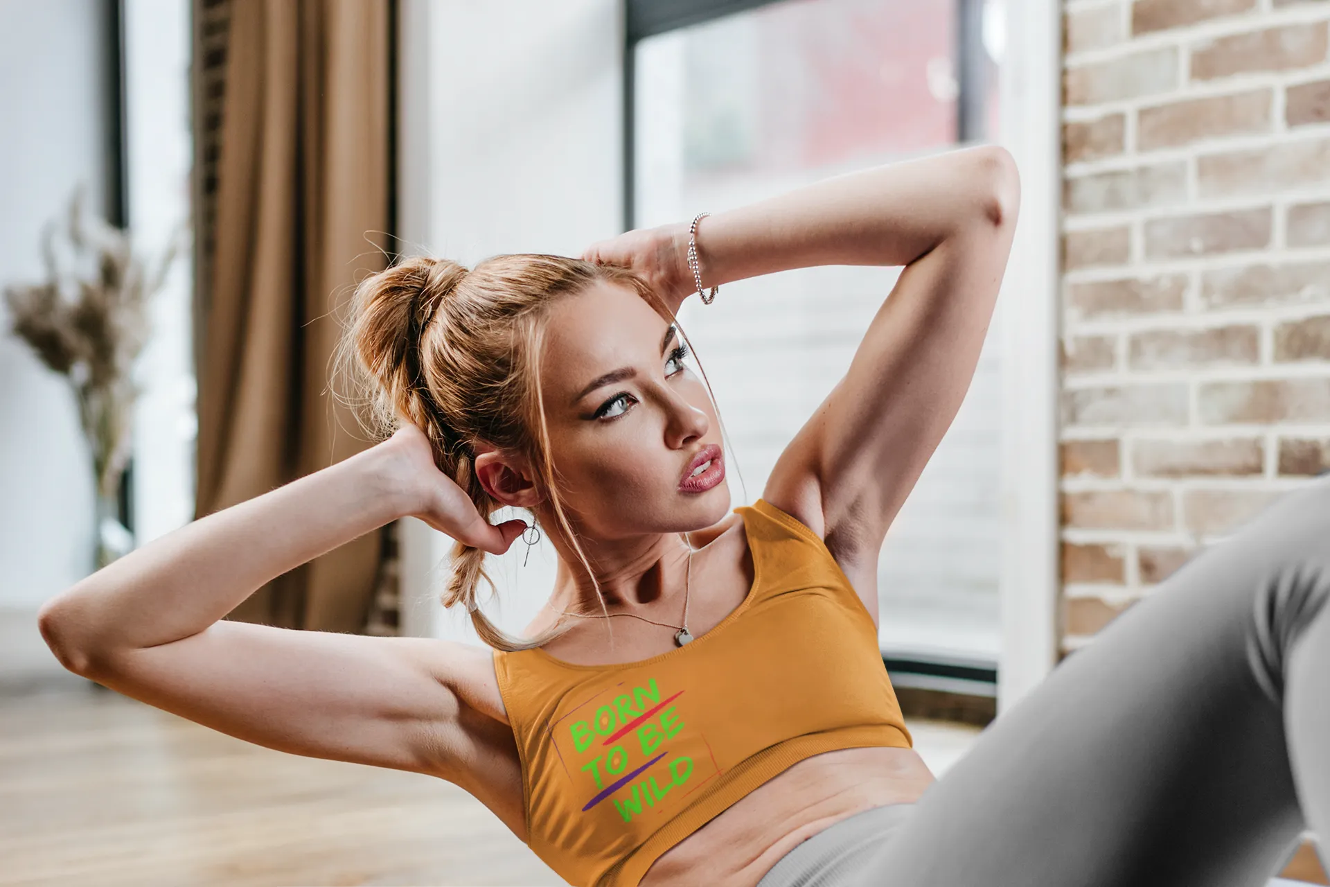 Sports Bra (Born to Be Wild) Orange