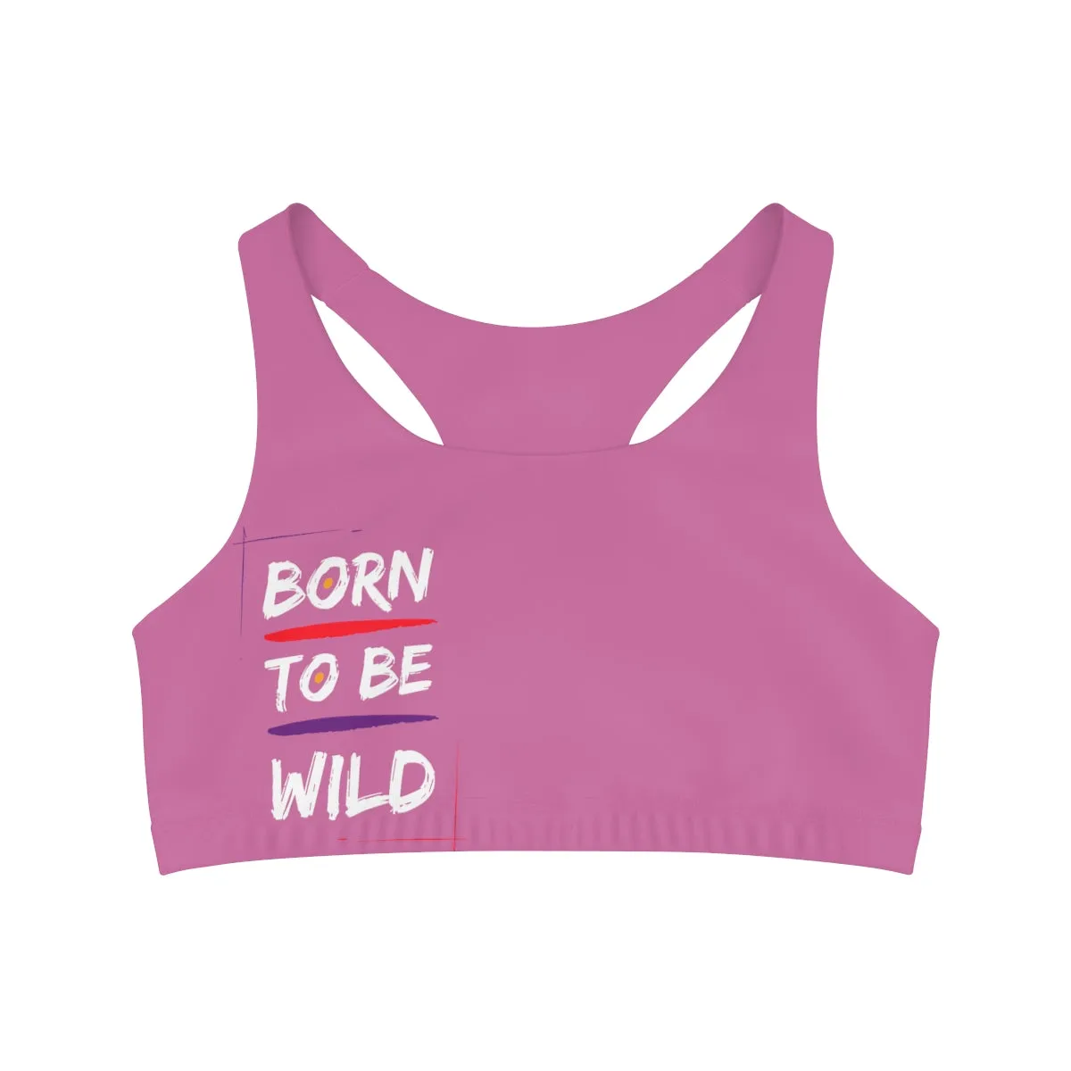 Sports Bra (Born to Be Wild) Pink