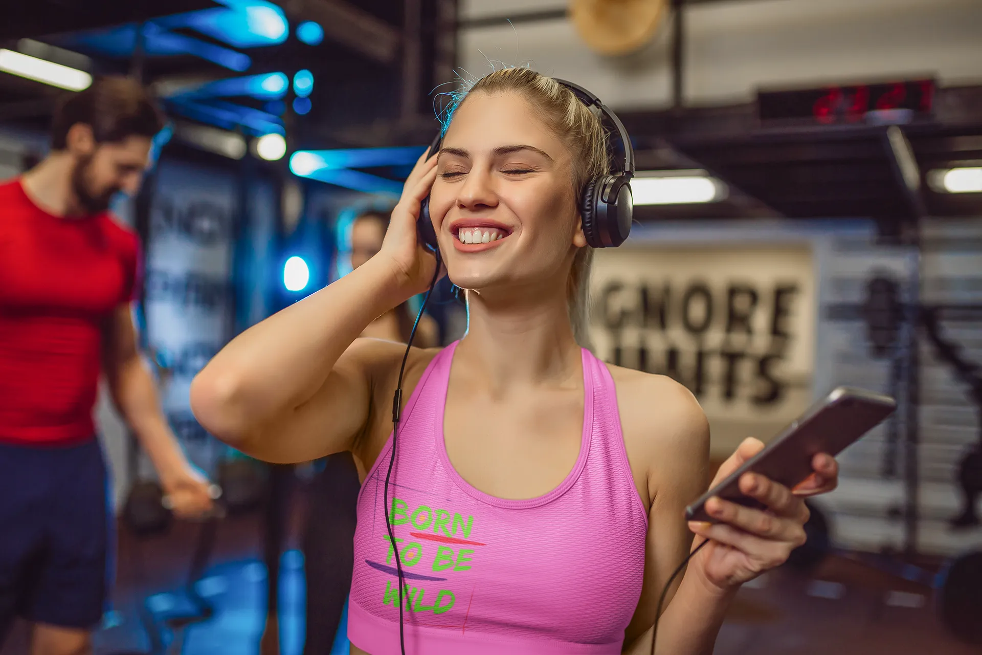 Sports Bra (Born to Be Wild) Pink