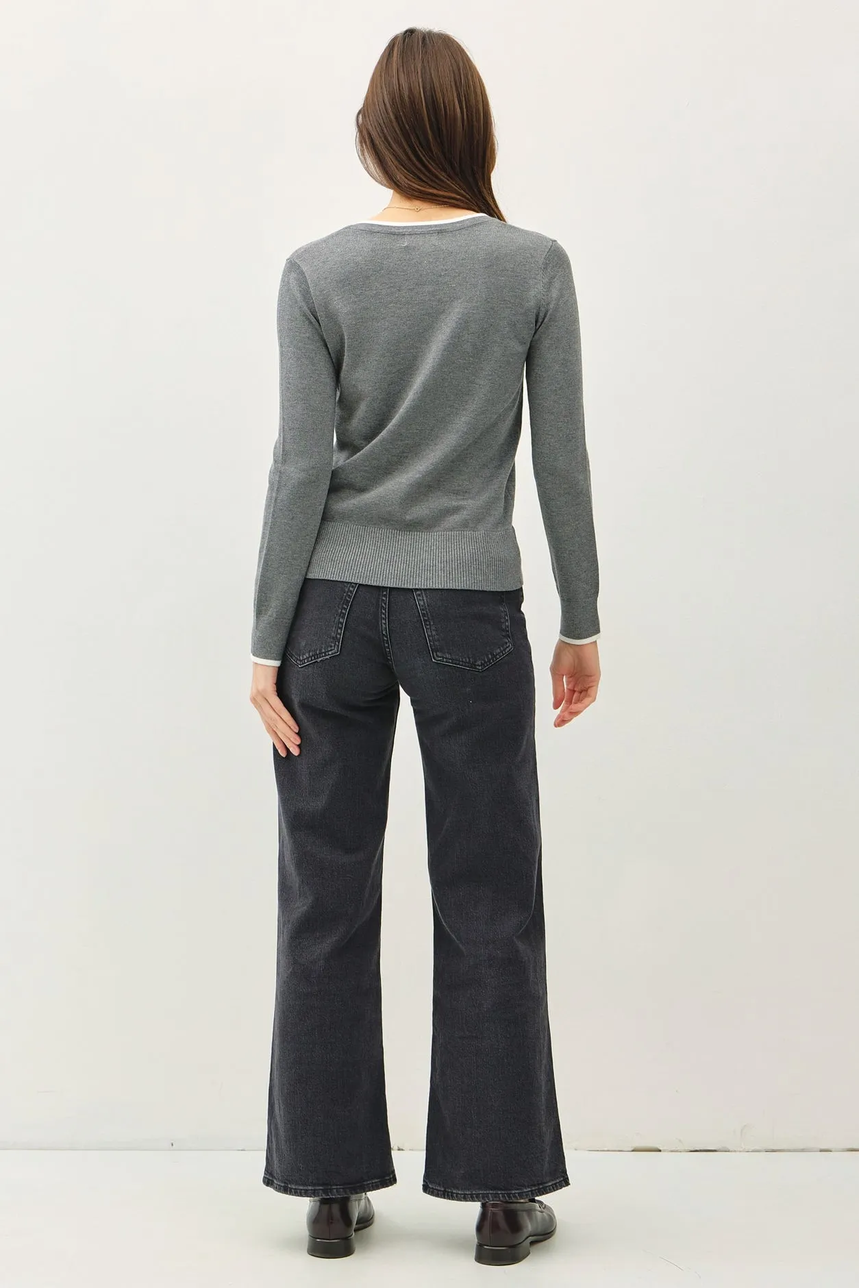 Varsity Style Long Sleeve Sweater - FINAL SALE
