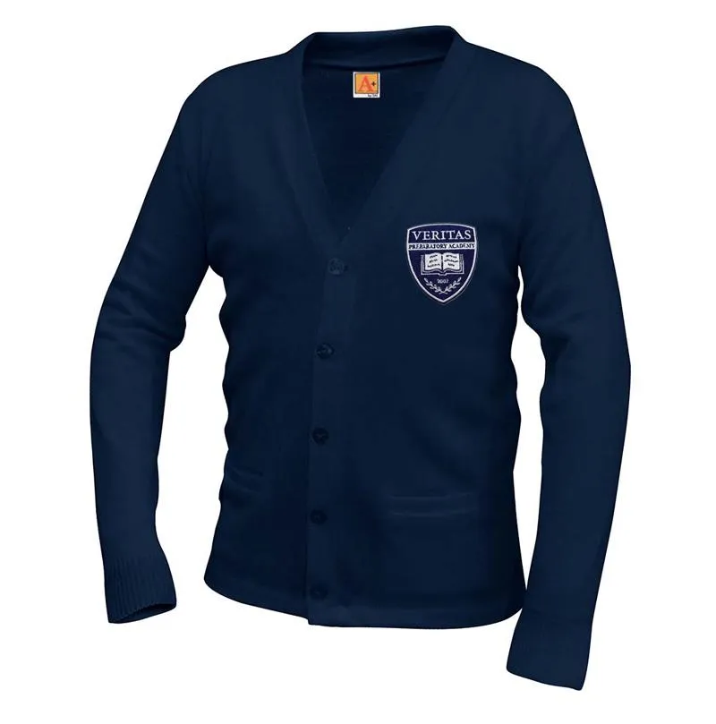Veritas Prep Unisex V Neck Cardigan