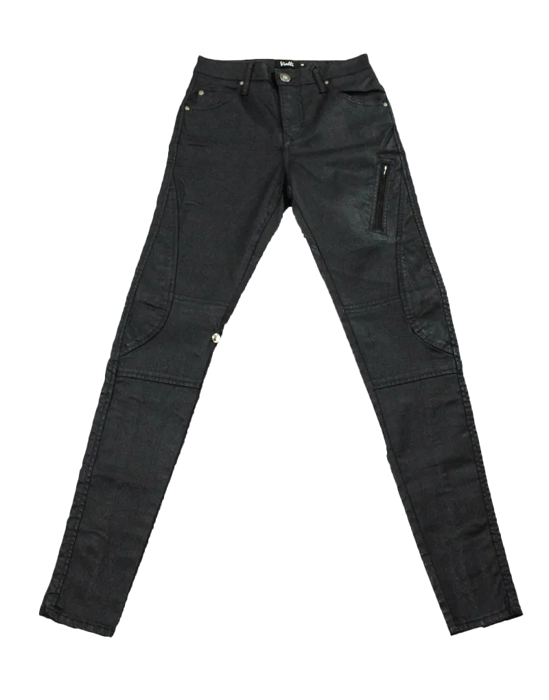 VIALLI Luca Wax Navy Ultra Fit Skinny Jeans