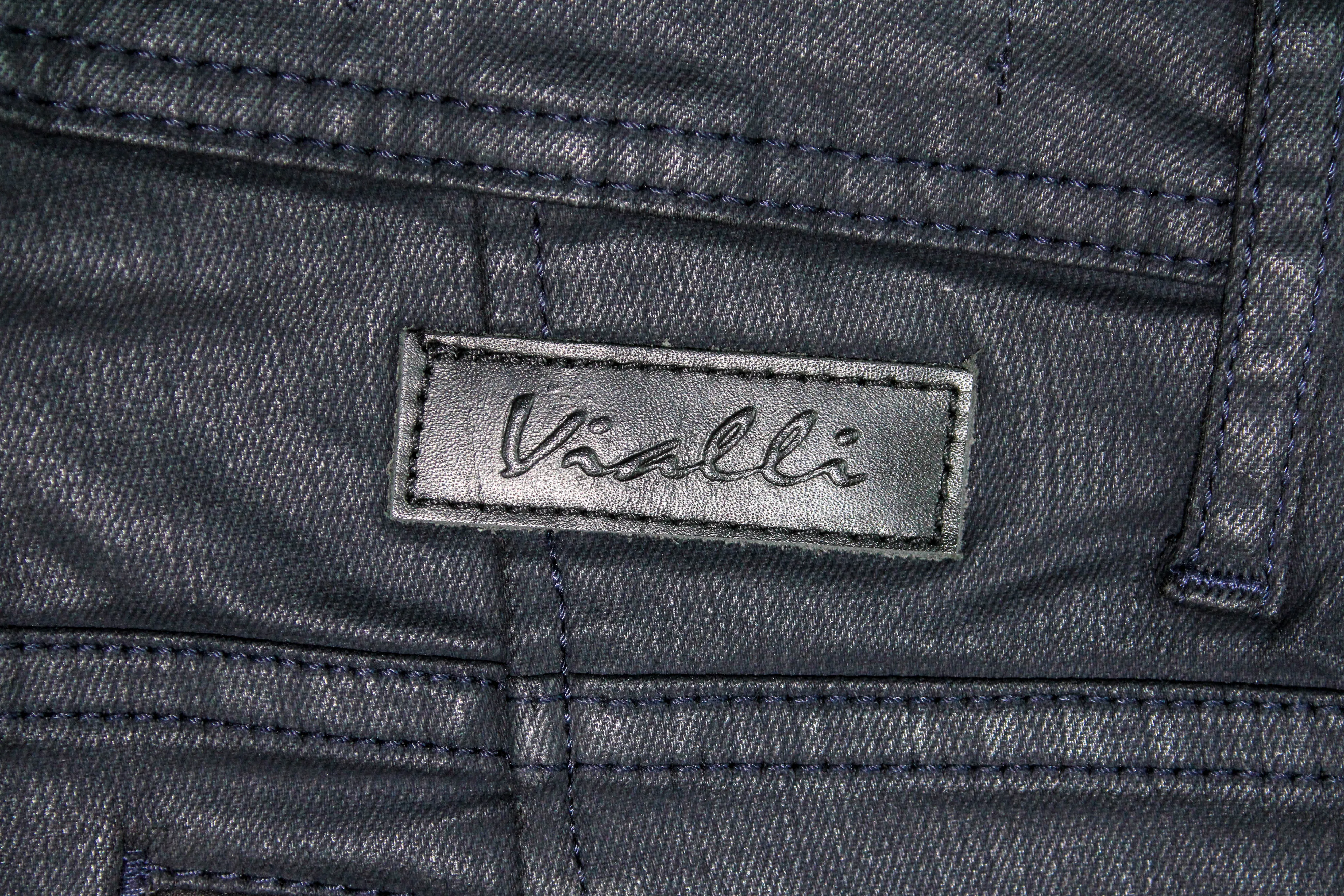 VIALLI Luca Wax Navy Ultra Fit Skinny Jeans