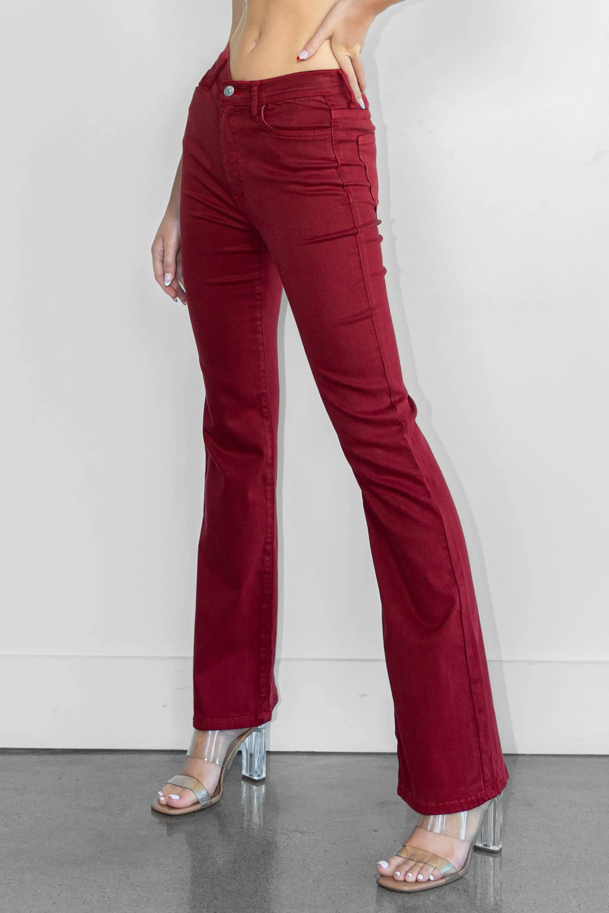 Vibrant Color Bootcut Jeans